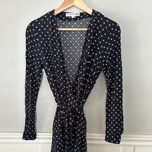 UNIQLO Ines de la Fressange Wrap Dress Flower Pattern Size XS